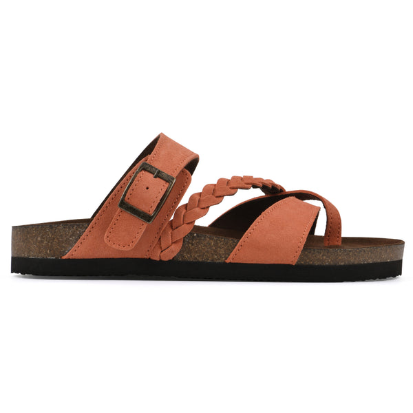 Summit By White Mountain Hazy Footbeds Sandal - Aperol Spritz Suede