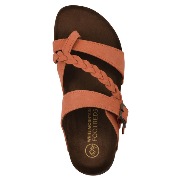 Summit By White Mountain Hazy Footbeds Sandal - Aperol Spritz Suede