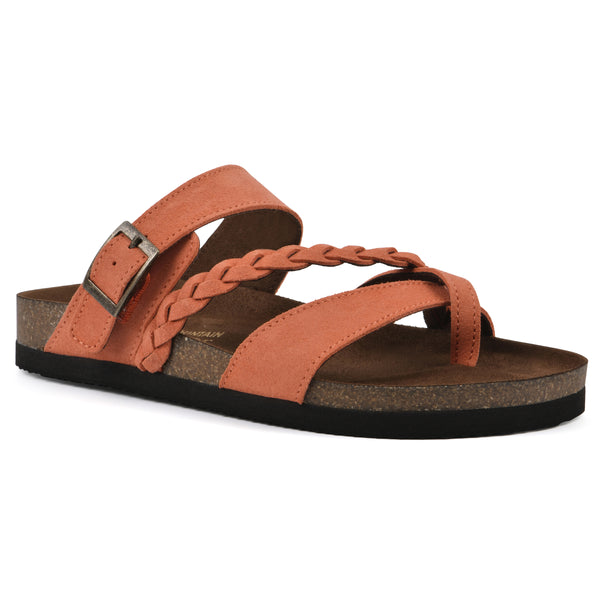 summit by white mountain Hazy Footbeds Sandal - Aperol Spritz Suede