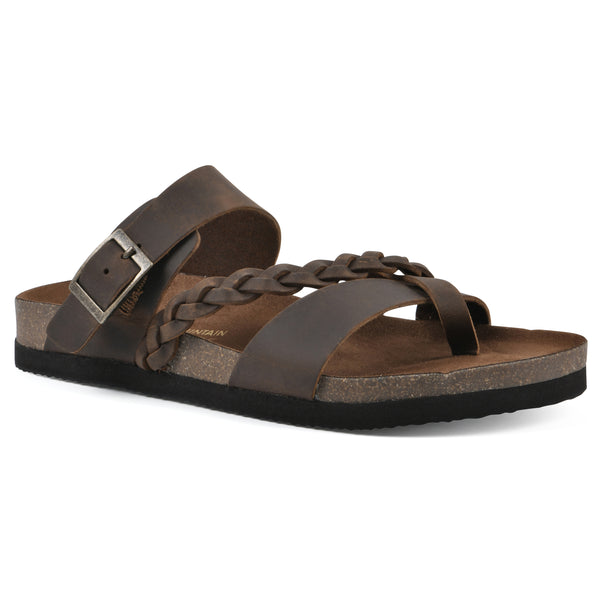 summit by white mountain Hazy Footbeds Sandal - Brown Leather
