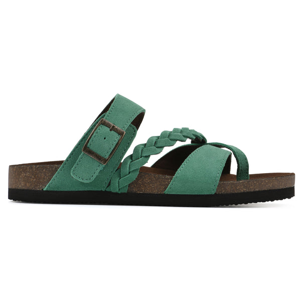 Summit By White Mountain Hazy Footbeds Sandal - Classic Green Suede