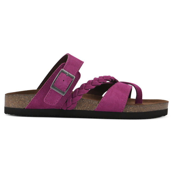 Summit By White Mountain Hazy Footbeds Sandal - Purple Rain Suede