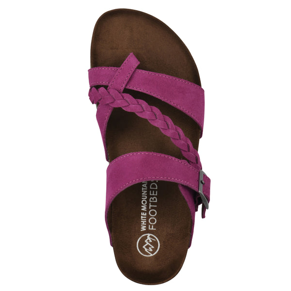 Summit By White Mountain Hazy Footbeds Sandal - Purple Rain Suede