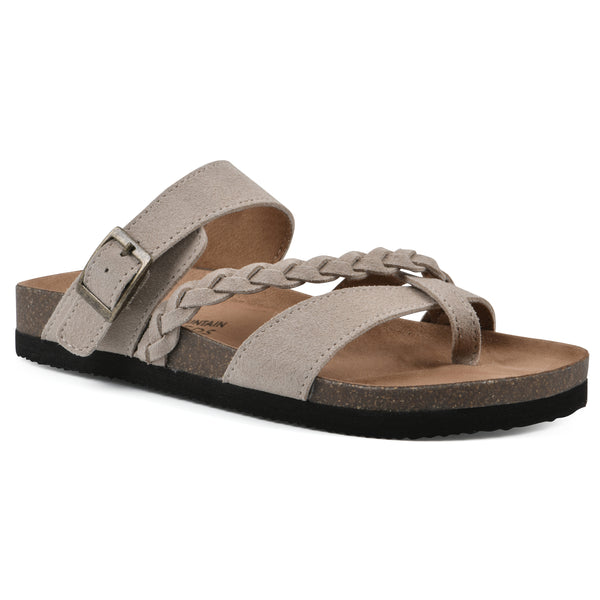 summit by white mountain Hazy Footbeds Sandal - Sandal Wood Suede