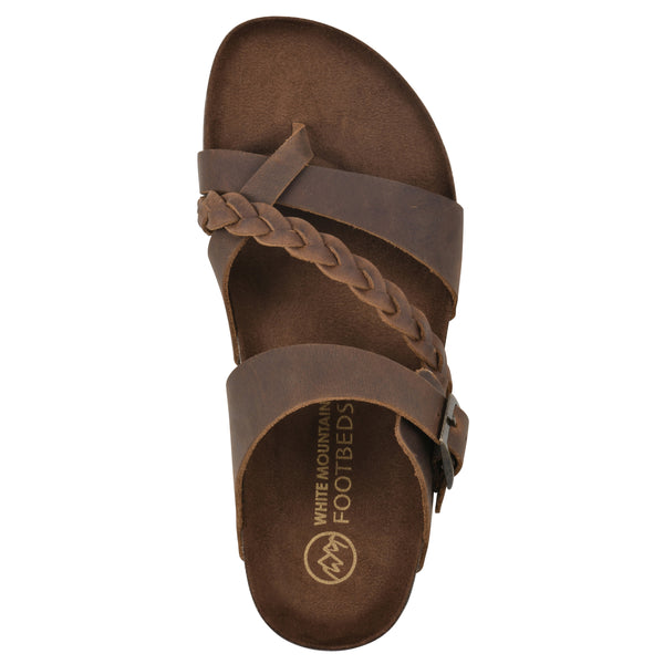 Summit By White Mountain Hazy Footbeds Sandal - Whiskey Leather