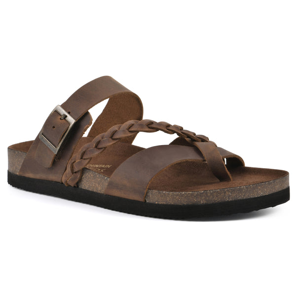 summit by white mountain Hazy Footbeds Sandal - Whiskey Leather