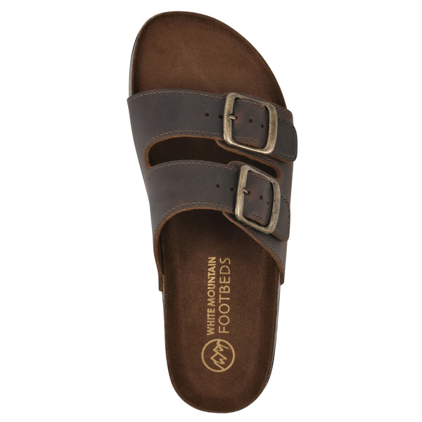 Summit By White Mountain Helga Footbeds Sandal - Brown Leather
