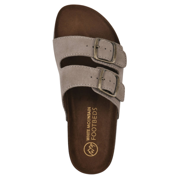 Summit By White Mountain Helga Footbeds Sandal - Light Taupe Suede