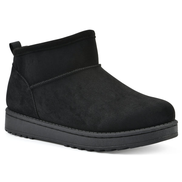 summit by white mountain Inspa Bootie - Black Faux Suede