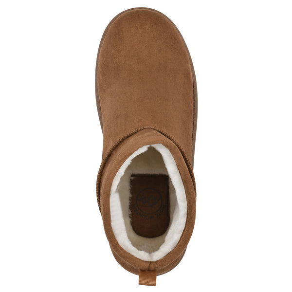 Summit By White Mountain Inspa Bootie - Chestnut Faux Suede