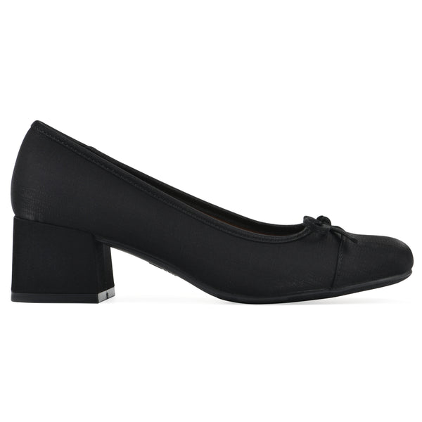 Summit By White Mountain Lately Heel - Black Shimmer Fabric