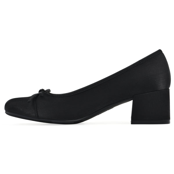 Summit By White Mountain Lately Heel - Black Shimmer Fabric