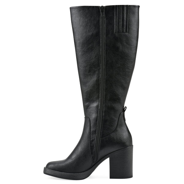 Summit By White Mountain Mackle Tall Boot - Black Faux Leather