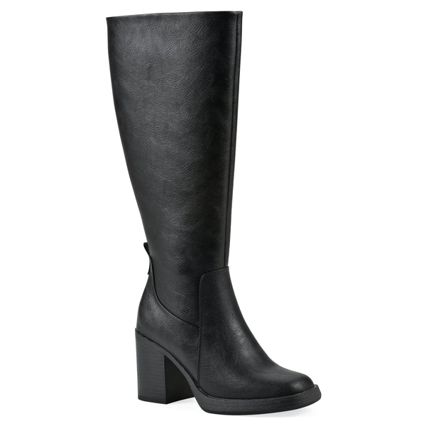summit by white mountain Mackle Tall Boot - Black Faux Leather