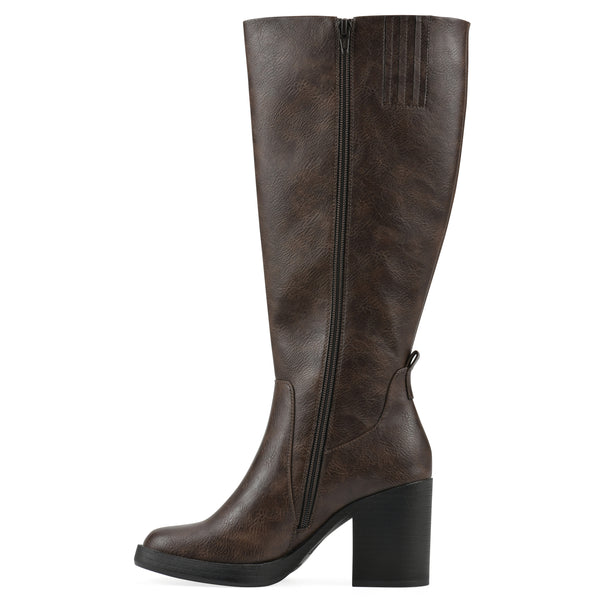 Summit By White Mountain Mackle Tall Boot - Mocha Faux Leather