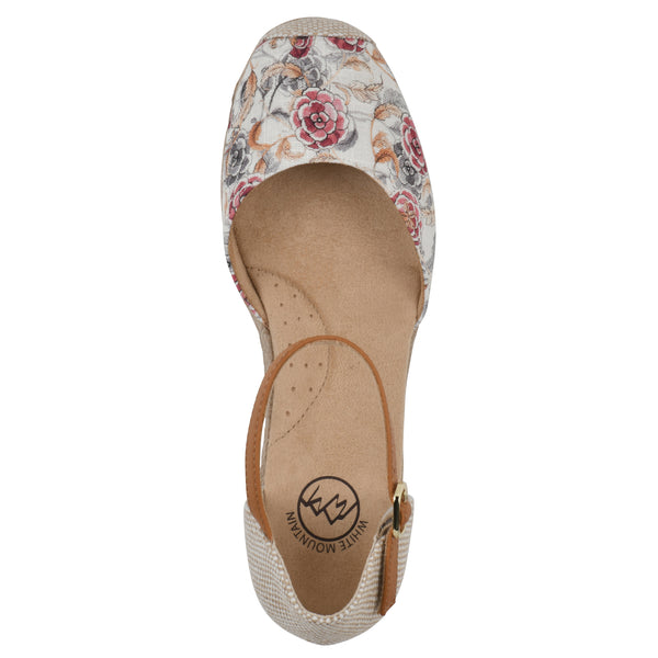 Summit By White Mountain Maintain Wedge - Blush Floral Fabric