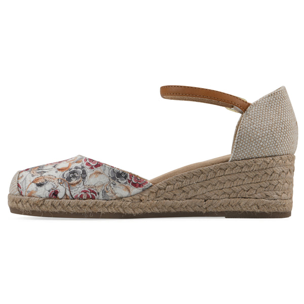 Summit By White Mountain Maintain Wedge - Blush Floral Fabric