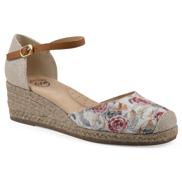 summit by white mountain Maintain Wedge - Blush Floral Fabric