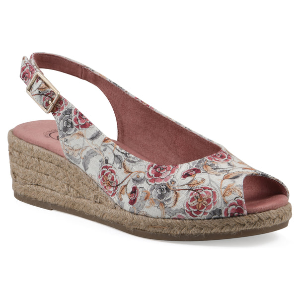 summit by white mountain Maize Wedge - Blush Floral Fabric