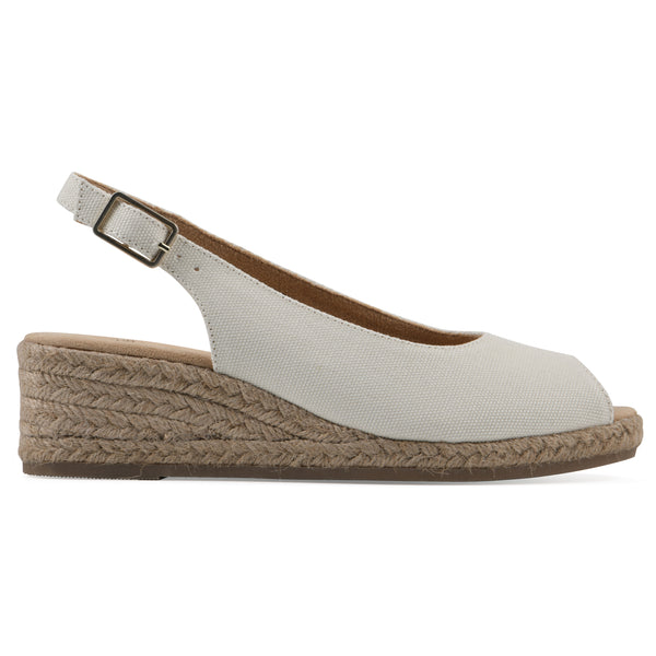 Summit By White Mountain Maize Wedge - Natural Fabric