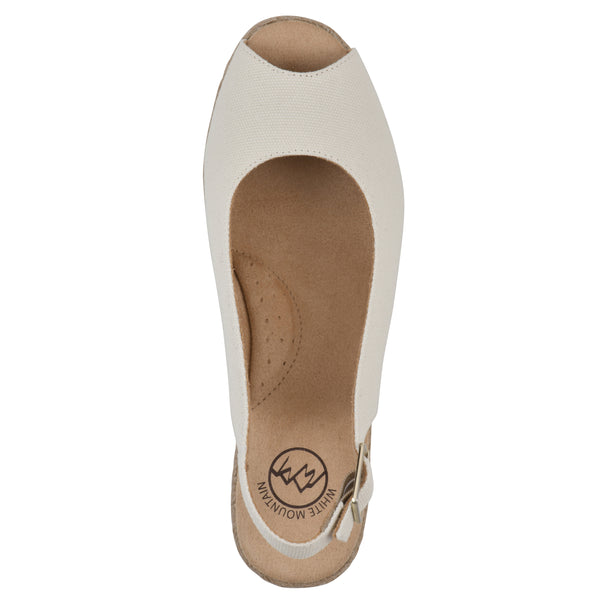 Summit By White Mountain Maize Wedge - Natural Fabric