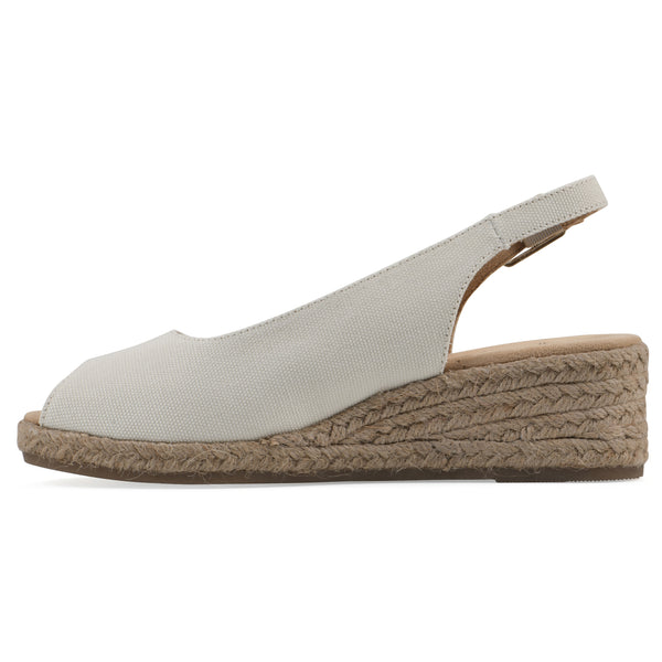 Summit By White Mountain Maize Wedge - Natural Fabric