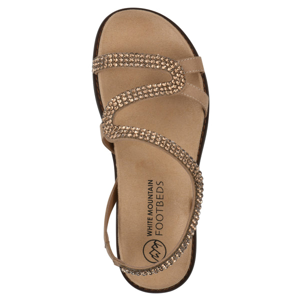 Summit By White Mountain Majorette Sandal - Gold Fabric