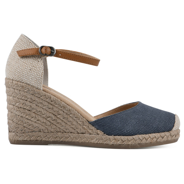 Summit By White Mountain Mamba Wedge - Denim Blue Fabric