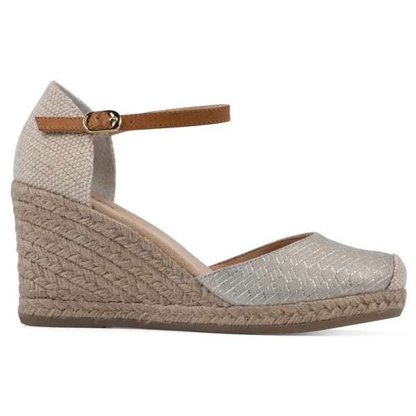 Summit By White Mountain Mamba Wedge - Gold Metallic Pattern