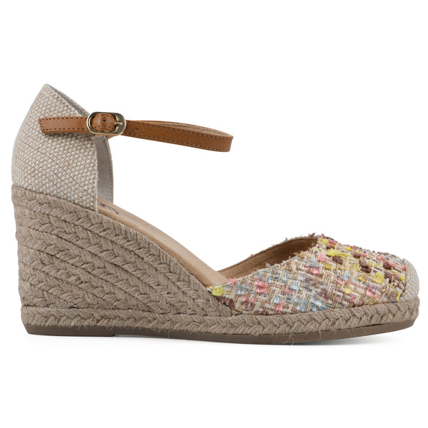 Summit By White Mountain Mamba Wedge - Natural Multi Fabric