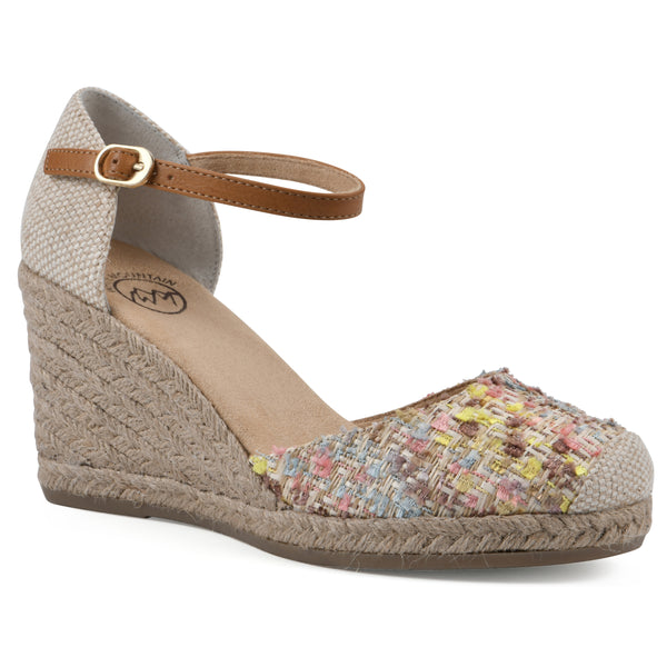 summit by white mountain Mamba Wedge - Natural Multi Fabric