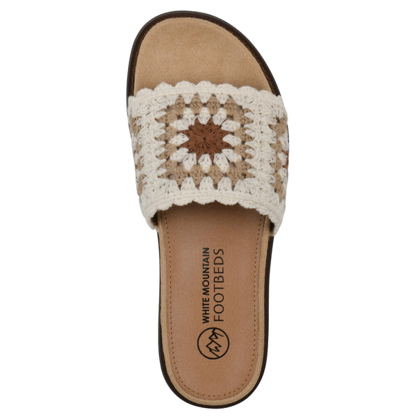 Summit By White Mountain Maxim Sandal - Cream Multi Fabric