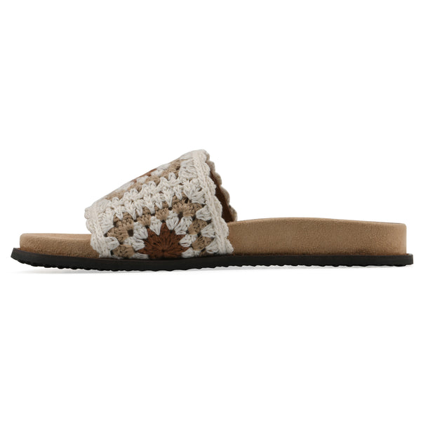 Summit By White Mountain Maxim Sandal - Cream Multi Fabric