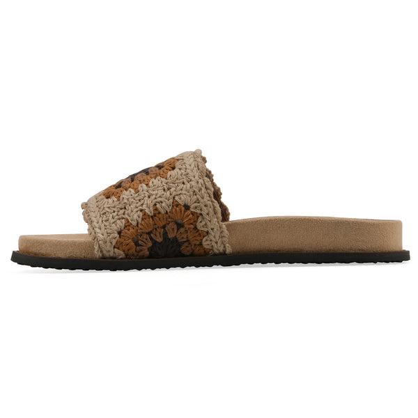 Summit By White Mountain Maxim Sandal - Tan Multi Fabric