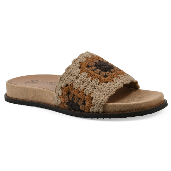 summit by white mountain Maxim Sandal - Tan Multi Fabric