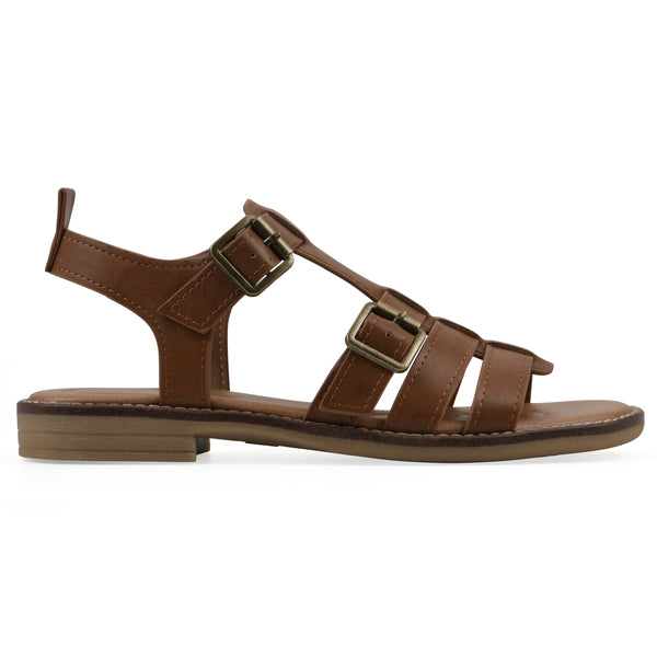 Summit By White Mountain Mayday Sandal - Dark Tan Faux Leather