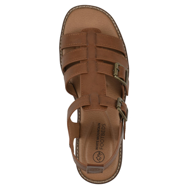Summit By White Mountain Mayday Sandal - Dark Tan Faux Leather