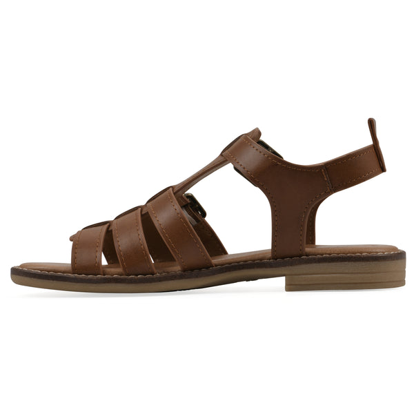 Summit By White Mountain Mayday Sandal - Dark Tan Faux Leather