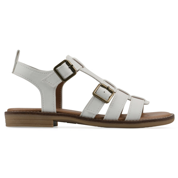 Summit By White Mountain Mayday Sandal - White Faux Leather