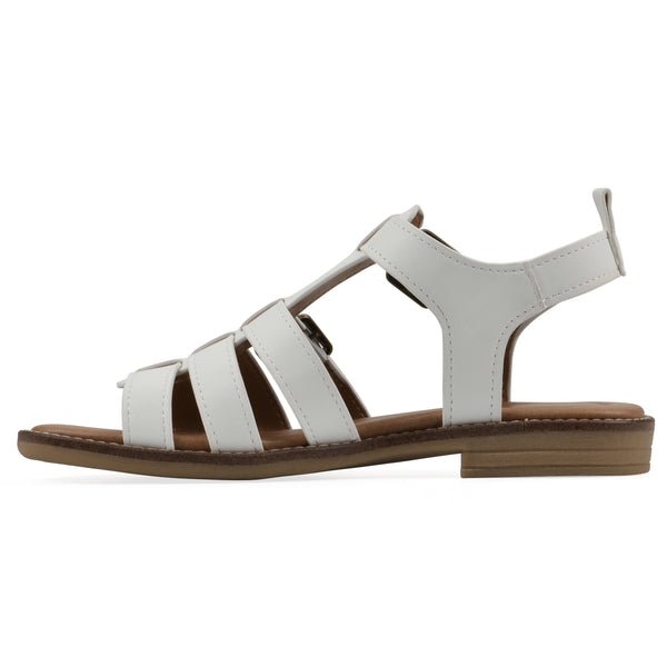 Summit By White Mountain Mayday Sandal - White Faux Leather