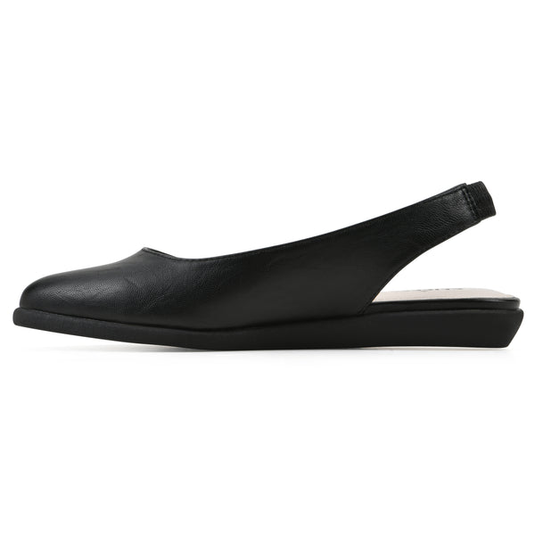 Summit By White Mountain Memory Slingback Flat - Black