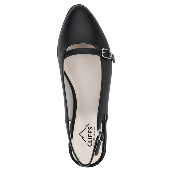 Summit By White Mountain Miloni Slingback Flat - Black