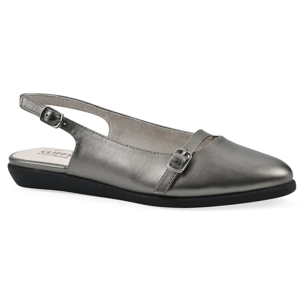 summit by white mountain Miloni Slingback Flat - Pewter Metallic
