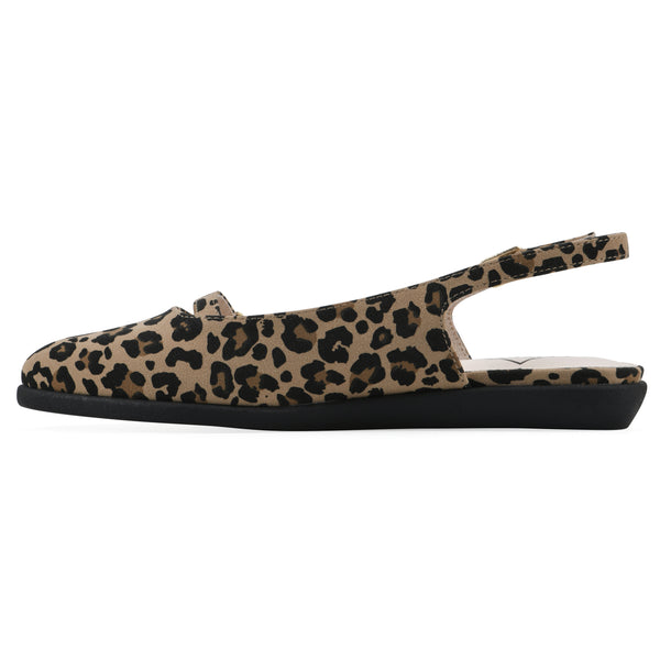Summit By White Mountain Miloni Slingback Flat - Tan Leopard Print
