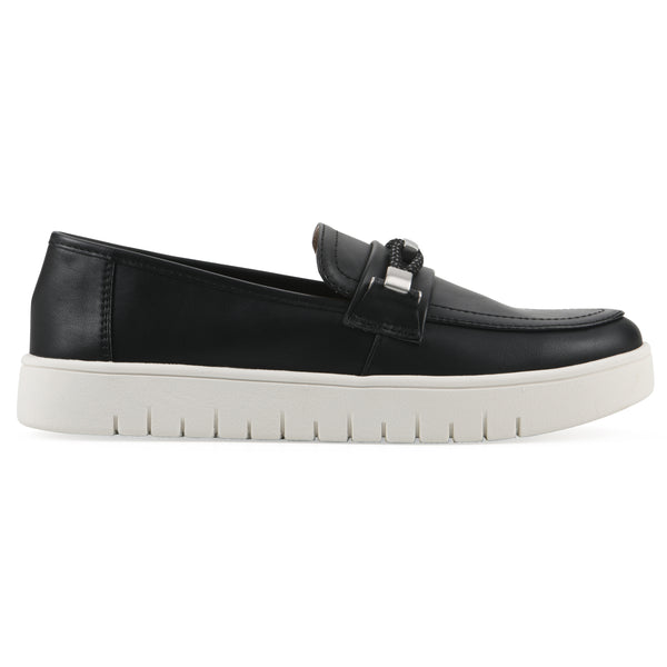 Summit By White Mountain Naathan Recovery Loafer - Black Faux Leather