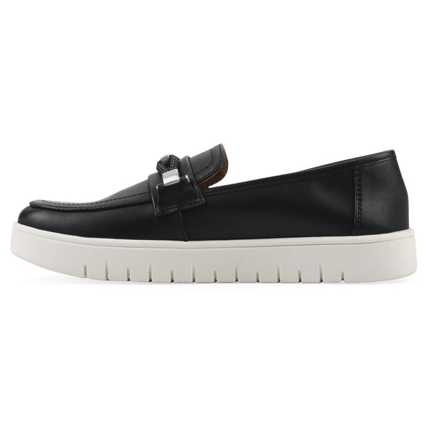 Summit By White Mountain Naathan Recovery Loafer - Black Faux Leather