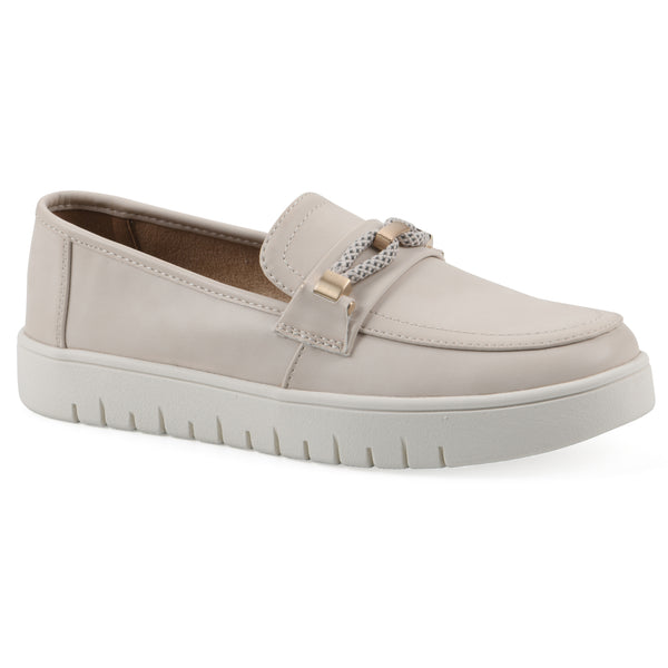 summit by white mountain Naathan Recovery Loafer - Eggshell Faux Leather
