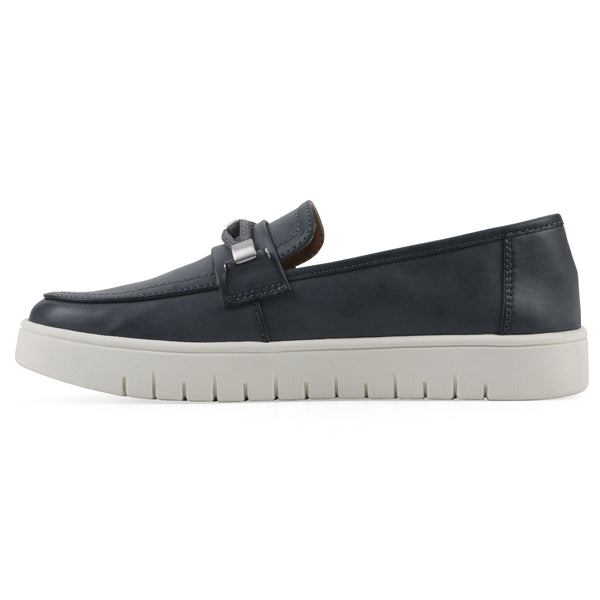 Summit By White Mountain Naathan Recovery Loafer - Navy Faux Leather