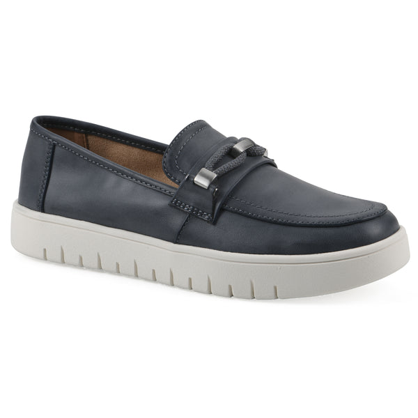 summit by white mountain Naathan Recovery Loafer - Navy Faux Leather