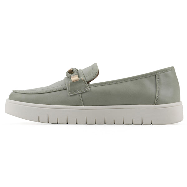 Summit By White Mountain Naathan Recovery Loafer - Sage Green Faux Leather